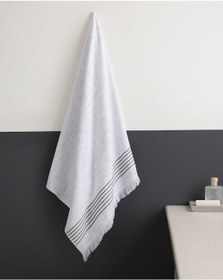 Resim Madame Coco Opherna Pamuklu Banyo Havlusu - Beyaz/gri 8684427190722 Beyaz 