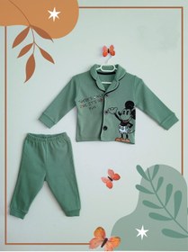 Resim Baby Lina Anne Ve Bebek Ürünleri Bebek Pijama Takımı Mickey Desenli Alt Üst Set 