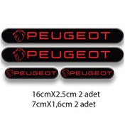 Resim Peugeot 3d Damla 4'lü Oto Sticker Set 1 