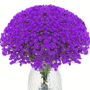 Resim 300 Yapay Çiçek, Saplı 10 Demet Gypsophila, Premium Anti-Oksidasyon Toplu Buket, Ev Ofis Dekorasyonu için Gerçek Dokunuş Sahte Çiçekler, Dış Mekan Bahçe Süslemesi, Düğün Doğum Günü Partisi Dekoru 