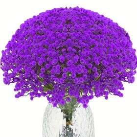 Resim 300 Yapay Çiçek, Saplı 10 Demet Gypsophila, Premium Anti-Oksidasyon Toplu Buket, Ev Ofis Dekorasyonu için Gerçek Dokunuş Sahte Çiçekler, Dış Mekan Bahçe Süslemesi, Düğün Doğum Günü Partisi Dekoru 