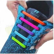 Resim Renkli Silikon Ayakkabı Bağcık 8+8 Adet Yeni Nesil %100 Kauçuk Yüksek Kalite 