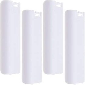 Resim Create idea Nintendo Wii Uzaktan Kumanda Yedek Plastik Pil Kapağı Beyaz ile Uyumlu 4 ADET Pil Arka Kapı Kapağı 