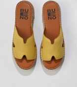 Resim Bueno Shoes Sarı Deri Kadın Dolgu Topuklu Espadril Terlik 01wu5105 