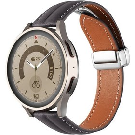 Resim Sones 22mm Katlanır Tokalı Yivli Hakiki Deri Saat Kordonu, Gümüş Tokalı 