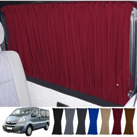 Resim Oto Pandami Opel Vivaro A 2001-2014 Uyumlu Bordo Raylı Oto Perde Takımı 