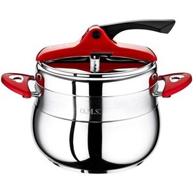 Resim Oms 9 L Klasik Düdüklü Tencere Kırmızı 5080G 