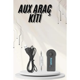 Resim Yeni Nesil Bluetooth Aux Araç Kiti Siyah Tv Tablet Telefon Araç Araba 