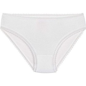 Resim 6 Adet Yıldız Bayan Modal Dantelli Bikini Külot Beyaz 3900 Beyaz 