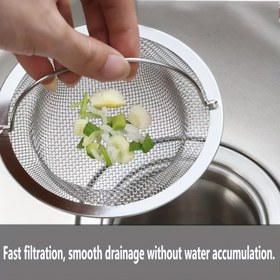Resim 1 Adet Paslanmaz Çelik Lavabo Süzgeci Sepeti - Verimli Bulaşık Yıkama için Dayanıklı Mutfak Tahliye Filtresi, 201-Derece Paslanmaz Çelik Ağ Tasarımı, Sebzeleri ve Meyveleri Süzmek İçin Mükemmel, Sebze Süzgeç | Şık Lavabo Aksesuarı | Pas Dirençli Süzgeç 