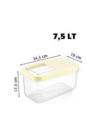 Resim Şeffaf Mulibox 75 Litre Kayar Sürgülü Çok Amaçlı Erzak Kabı Çok Renkli 