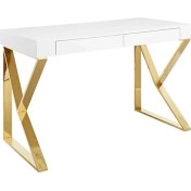 Resim Hitit Dekorasyon Carrina Gold Metal Çalışma Masası 
