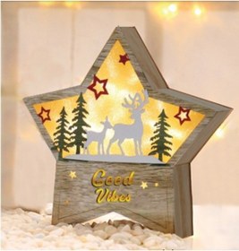 Resim Urban Mood Mc-25 Dekoratif Ahşap Led Işık 