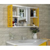 Resim Remaks Terek Remaks Aynalı Banyo Dolabı Sarı 