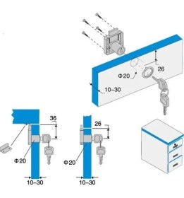 Resim Canex Master Çekmece Kilidi Uzun 38 mm 