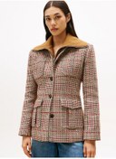 Resim Tommy Hilfiger Sezonluk Dokulu Kadın Kadın Gri Blazer Ceket Ww0ww466560og Gri 