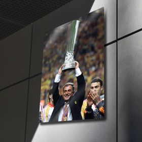 Resim Fatih Terim UEFA Kupası, Galatasaray 2000 - Metal Tablo - L (30x40) / 1.50 mm / Mıknatıslı Kurulum 