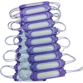 Resim 12 Volt 2 Watt Mor Cob Led Modül Ip65 10 Adet Modül 