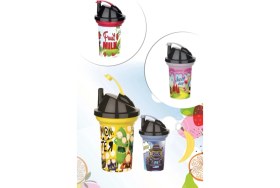 Resim Tedy Pipetli Çocuk Içecek Bardağı Desenli Bardak 300ML 