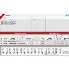 Resim Sibop Takımı 1527 1528 In 8 Ex 8 Escort 1.6i 16v Mondeo 1.6i 16v Fıesta 928m6507c1a 928m6507c2a 948m65 