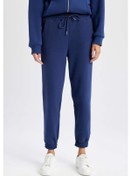 Resim Defacto Beli Paçası Lastikli Bağcıklı Cepli Kalın Jogger Eşofman Altı V2700AZ24WNNV42 Lacivert 
