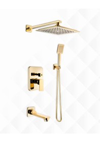 Resim Gold 3 Yollu Ankastre Duş Batarya Seti Gold 