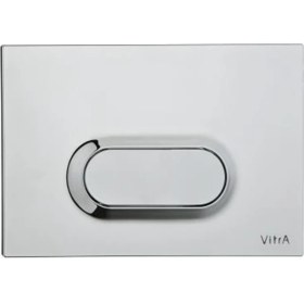 Resim Vitra Loop O 740-1086 Tek Basmalı Kumanda Paneli, Iz Bırakmaz, Mat Krom 