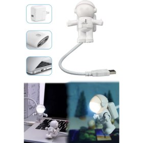 Resim Munico Astranot Gece Lambası Usbli Tatlı Notebook Kitap Okuma Esnek Spiral Hortumlu Lamba Işıklı 