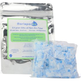 Resim Marispacks 0,5 g x 100 adet silikajel nem alıcı paket (aihua paper, metalize doypack ambalajda) 