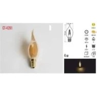 Resim Cata 6 Adet CT-4281 4W E14 Rustik LED Dekoratif Kıvrık Buji Ampul 