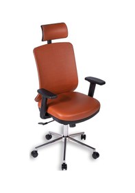 Resim Ofisbazaar Up Deri Yönetici Koltuğu Ergonomik Ve Modern Tasarım Martin09 Kahverengi Deri Kahverengi 
