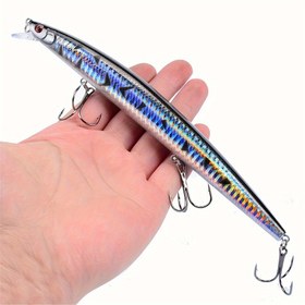 Resim 1 adet 18cm/23.3g Yüzen Trolling Balıkçılık Yemi, Levrek Carp için Yapay Sert Yem, Balıkçılık Crankbait 