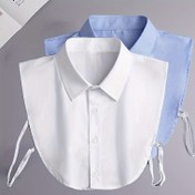 Resim 1 Adet Kadınlar için Evrensel Çıkarılabilir Yaka, %100 Polyester Dikişli Yaka, Elbise ve Üstler İçin Uygun, Elde Yıkama veya Kuru Temizleme 