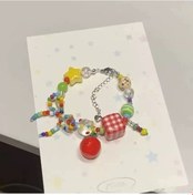Resim Xindoker Yazın Renkli Güzelliği: Dopanminli Elma-yıldız Desenli Plastik Boncuklu Kolye, 40cm Hafif Ve Şık HF-510 