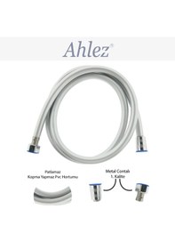 Resim Siyah Yuvarlak 3 Fonksiyonlu Duş Başlığı Ve Pvc Hortum Duş Seti Krom 