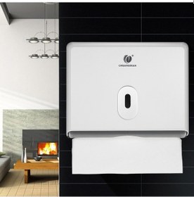 Resim Pazly 200 Adet Kapasiteli Duvar Tipi Abs Kağıt Havlu Dispenseri - Pratik Ve Şık 