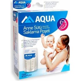 Resim Aqua Anne Sütü Saklama Poşeti 25 Adet 