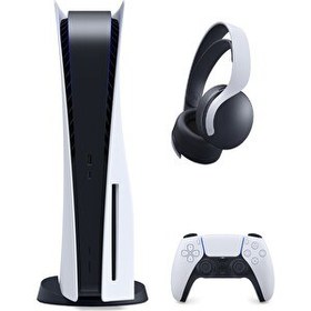 Resim Sony Playstation 5 Diskli Oyun Konsolu + 3D Pulse Kulaklık (İthalatçı Garantili) 