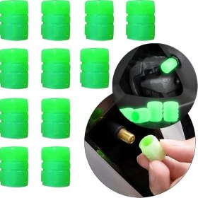 Resim Carnivalland Motor Sibop Kapağı Seti 4 Adet Renkli Jant Işığı Sibop Fosforlu Gece Parlayan 