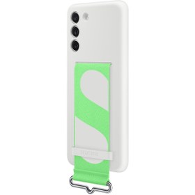 Resim Galaxy S21 FE ile Uyumlu Kayışlı Silikon Kılıf Beyaz-EF-GG990TWEGWW 