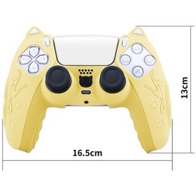 Resim Sony Ps5 İçin Kedi Kulak Şekli Gamepad Silikon Koruyucu Kılıf Siyah 