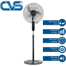 Resim CVS Dn 91032 Uzaktan Kumandalı 18'' 110 Watt Ayaklı Vantilatör 