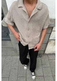 Resim Taş Dokulu 04 Ee Oversize Gömlek Taş 