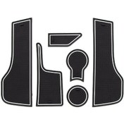 Resim Mufunye Lada Vesta İç Mekan Kapı Yuva Paspası 6'lı Set - Pvc Materyal, Kaymaz Tabanlı, Su Geçirmez, Toz Engellici, Siyah Beyaz Kenar 