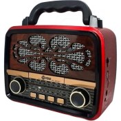 Resim Şarjlı Bluetooth Radyo, Fm/usb/sd/aux, Nostaljik Tasarım, Taşınabilir ve Kullanışlı 