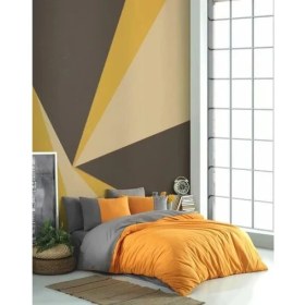 Resim Moresun Buğz Hobby Kingsize Poplin Nevresim Diamond Turuncu Antrasit 