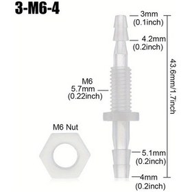 Resim Hightower 5 Adet M6-m10 Pp Vida Altıgen Somun - Akvaryum Ve Teras Bağlantıları 