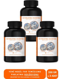 Resim Atlantis Makine Kimya Temizlik Yeni Nesil Premium I Buharlı Araba Far Temizleme Ve Parlatma Solüsyonu I Kloroform Uyumlu 3 x 250 gr 