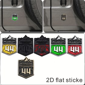 Resim Dayanıklı Vinil 2D Düz Araba Çıkartması - Off-Road Araçlar için Dağ Emblemi, for JEEP for Wrangler, for Toyota Land Cruiser ve Daha Fazlası için Uyumlu - Metalik Dokulu, Moda Tasarımı, Off-Road Araç Çıkartmaları | Şık Offroad Ekipmanları | Dokulu Bitiş, Araba 