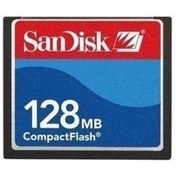 Resim Sandisk SND128 128 MB Compact Flash Hafıza Kartı+Compact Flash Adatör 